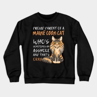 Proud Parents of Maine Coon Pet Cat Crewneck Sweatshirt